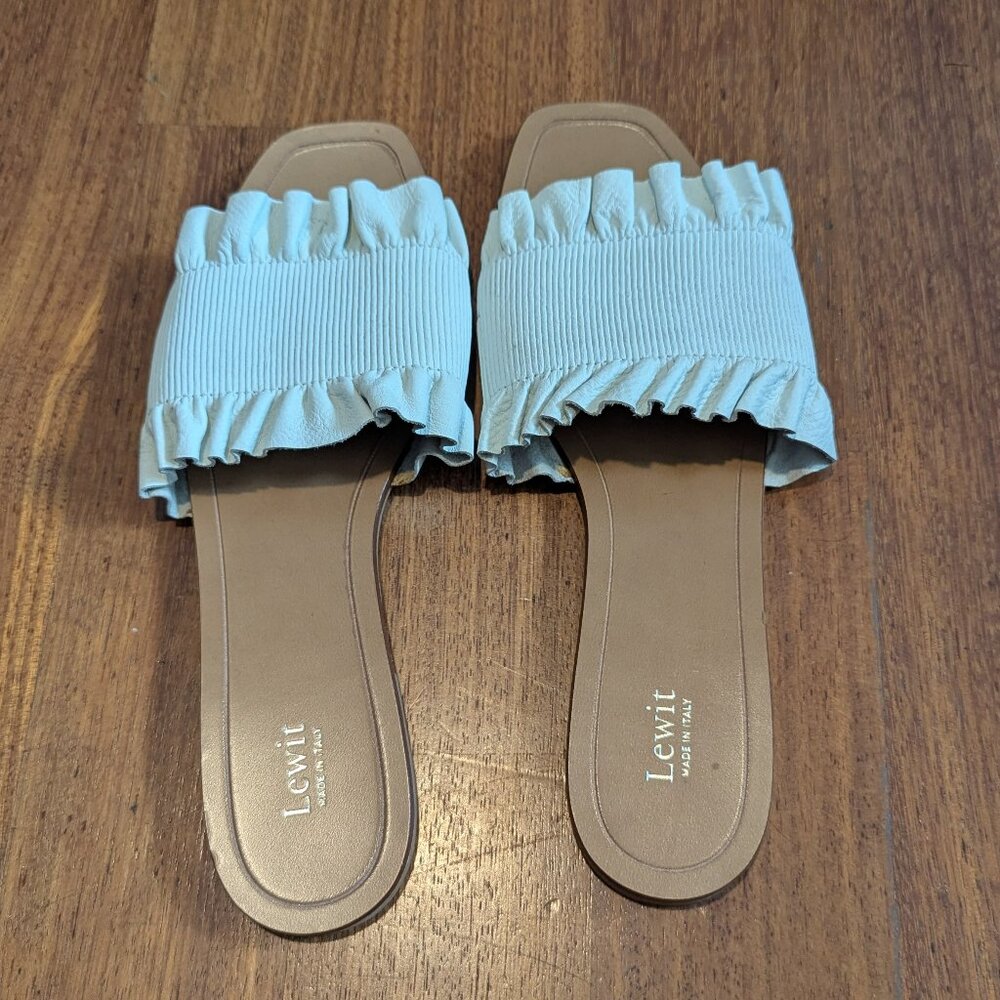 Lewit Cassandra Ladies Ruffle Slip On-Size 37.5 (US 7)-Excellent Condition